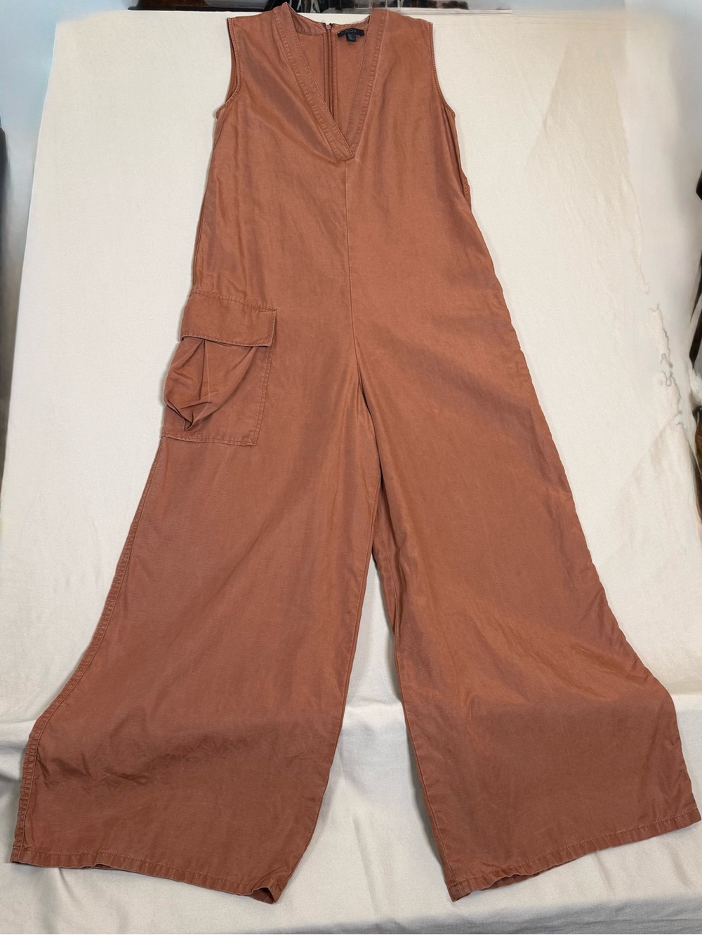 COS Rust-Brown Wide-Leg Utility Jumpsuit - Picture 7 of 16